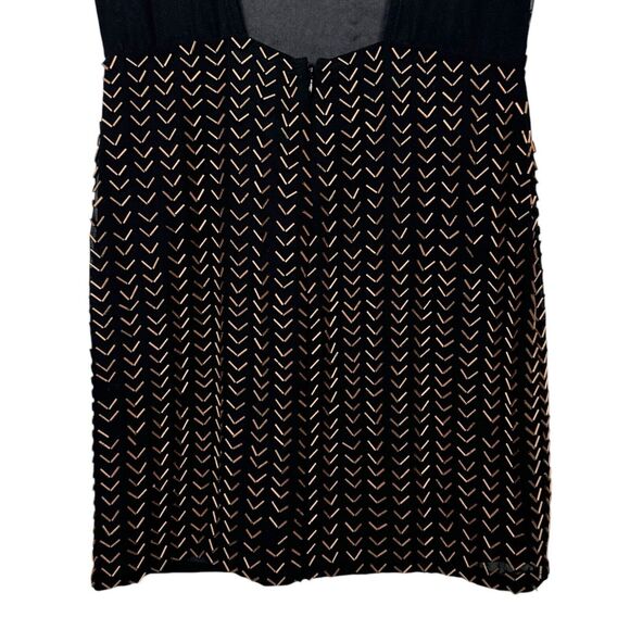 6 Shore Road Black Beaded Mini Dress Size Small Short‎ Sleeve Low Back - Picture 8 of 15